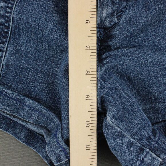Levis Jeans Shorts Women 10 Blue Mom Medium Wash Stretch Denim Slash Pocket VTG - Picture 5 of 8